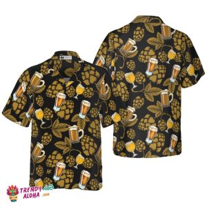 Hop Cones Beer Glass V1 Hawaiian Shirt
