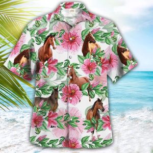 Horse Trendy Hawaiian Shirt, Farmer Trendy Hawaiian Shirts, Summer Tropical Shirts, Gift For Him, Funny Trendy Hawaiian Shirts