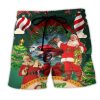 Hot Rod Merry Christmas Happy With Funny Trendy KLA Hawaiian Beach Shorts