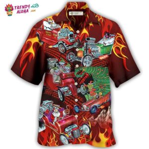 Hot Rod Merry Christmas Red Style Hawaiian Shirt – Trendy KLA