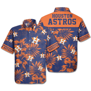 Houston Astros Trendy Hawaiian Shirt Houston Astros Baseball Orange Black Hawaii KLA Shirt