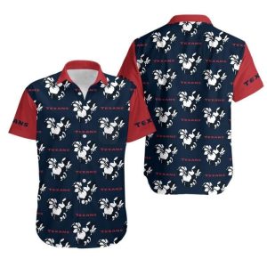Houston Texans Mickey And Flowers Hawaii Shirt And Shorts Summer Collection