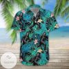 Intriguing Bigfoot Sprint Scene Amidst Tropical Landscape Hawaiian Shirt