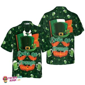 Ireland Forever Beer And Green Seamless Ireland Hawaiian Shirt