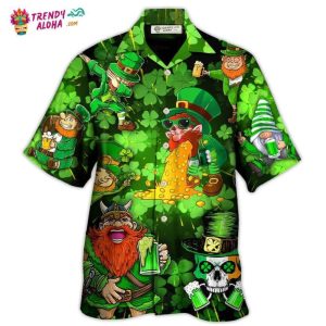 Irish Beer St Patrick’S Day Viking Skull Leprechaun Gnome Hawaiian Shirt – Trendy KLA