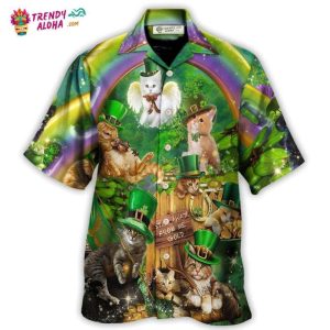 Irish Cat Happy St Patrick’S Day Hawaiian Shirt – Trendy KLA