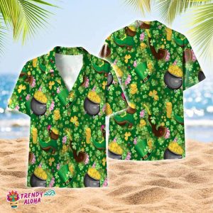 Irish Hat Saint Patrick’s Day Green KLA Hawaiian Shirts, KLA Hawaiian Shirts