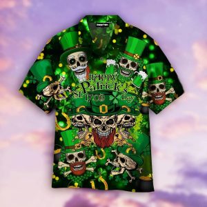 Irish Love Skull Happy Patrick Day Hawaiian Shirt For