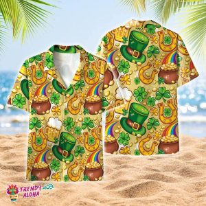 Irish Pride Happy St Patricks Day Pattern KLA Hawaiian Shirts, KLA Hawaiian Shirts