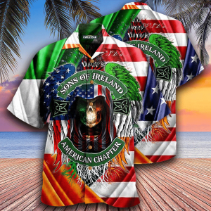 Irish Son Of Ireland American Chapter Saint Patricks Day Edition Short Sleeve Hawaiian Shirt