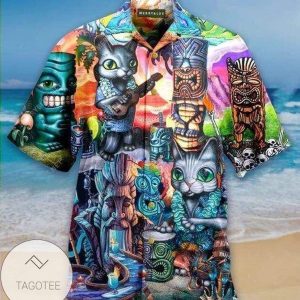 It’s Always Tiki Time in Paradise on This Fun Hawaiian Shirt