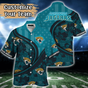 Jacksonville Jaguars NFL Us Flag Hawaiian Shirt Custom Summer KLA Shirt