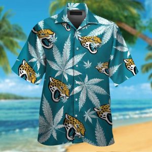 Jacksonville Jaguars Short Sleeve Button Up Tropical Hawaiian Shirt VER011