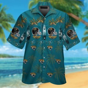 Jacksonville Jaguars Short Sleeve Button Up Tropical Hawaiian Shirt VER04