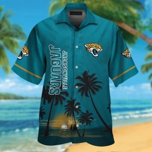 Jacksonville Jaguars Short Sleeve Button Up Tropical Hawaiian Shirt VER05