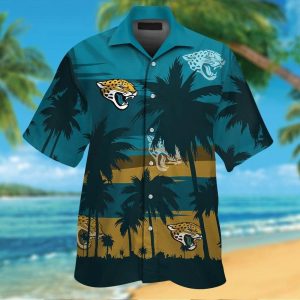 Jacksonville Jaguars Short Sleeve Button Up Tropical Hawaiian Shirt VER08