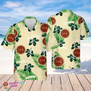 Jameson Hawaiian Hibiscus Flower Pattern,Tropical Beach Shirt, Hawaiian Flower Shirt, Hawaiian Beer Shirt