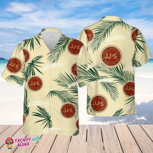 Jameson Hawaiian Palm Leaves Pattern Shirt, Beer Summer Party Hawaiian Shirt, Schlitz Beer Shirt