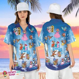 Jaq And Gus Gus Hawaiian Shirt, Disney Cinderella Hawaiian Shirt, Magic Kingdom Castle Hawaii Shirt, Cinderella Summer Beach Shirt