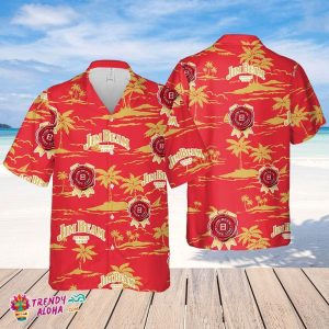 Jim Beam Hawaiian Beach Pattern Shirt, Hawaii Beer Shirt, Jim Beam Hawaiian Summer Shirt, Jim Beam KLA Shirt