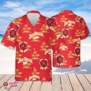 Jim Beam Hawaiian Coconut Island Pattern Hawaiian Beer Lover Shirt, Classic Flowers Beer KLA Shirt