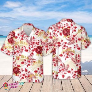 Jim Beam Hawaiian Flowers Pattern Shirt, Hawaiian Beer Lover Shirt, Classic Flowers Beer KLA Shirt