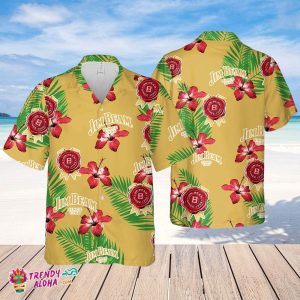 Jim Beam Hawaiian Hibiscus Flower Pattern,Tropical Beach Shirt, Hawaiian Flower Shirt, Hawaiian Beer Shirt