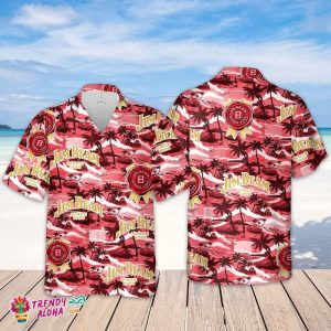 Jim Beam Hawaiian Sea Island Pattern Hawaiian Shirt, Summer Beer Hawaiian Shirt