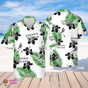 Johnnie Walker Hawaiian Hibiscus Flower Pattern,Tropical Beach Shirt, Hawaiian Flower Shirt, Hawaiian Beer Shirt