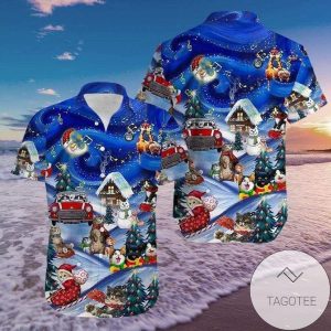 Jolly Cats Christmas Design Elegance Hawaiian Shirt Tropical Collection