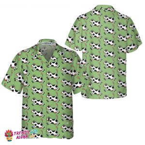 Jumping Cow Hawaiian Shirt, Cow Shirt For Men & Women, Funny Cow Print Shirt