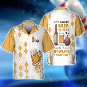 Just Another Beer Drinker With A Bowling Trendy Hawaiian Shirt, Bowling Trendy Hawaiian Shirt For Men, Women, Bowling Team Shirt