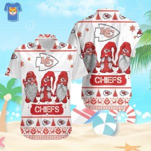 Kansas City Chiefs Hawaiian Shirt Gnomes Christmas Pattern