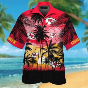 Kansas City Chiefs Short Sleeve Button Up Tropical Shirt Hawaiian Shirt