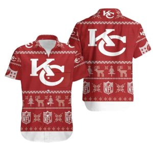 Kansas City Chiefs Ugly Sweatshirt Christmas All-Over Print Hawaiian Shirt