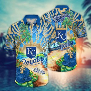 Kansas City Royals MLB Hawaiian Shirt Sea Shorestime KLA Shirt