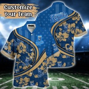 Kansas City Royals MLB Us Flag Hawaiian Shirt Custom Summer KLA Shirt