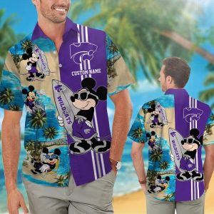 Kansas State Wildcats Mickey Name Personalized Tropical Hawaiian Shirt
