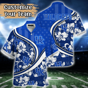 Kentucky Wildcats NCAA Us Flag Hawaiian Shirt Custom Summer KLA Shirt