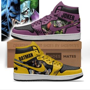 Kirklynnagency Batman vs Joker AJ1 High Sneakers Shoes For Men And Women (1)