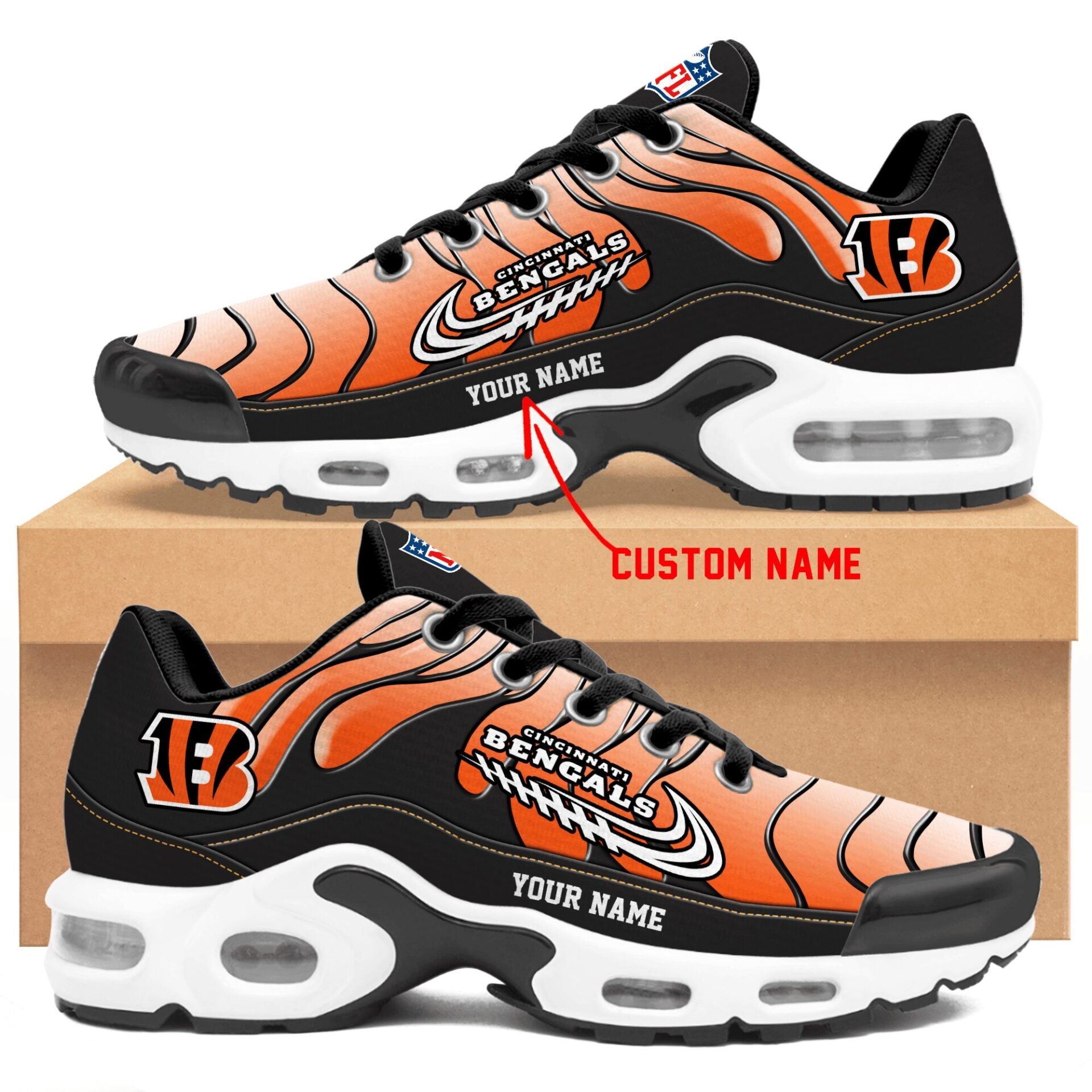 Kirklynnagency Cincinnati Bengals TN Shoes Sneakers For Men And Women (1)