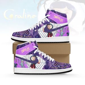 Kirklynnagency Coraline x Halloween AJ1 High Sneakers Shoes For Men And Women (1)