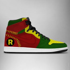 Kirklynnagency DC Batman & Robin AJ1 High Sneakers Shoes For Men And Women (1)