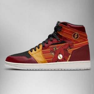 Kirklynnagency DC Justice League Flash AJ1 High Sneakers Shoes For Men And Women (2)