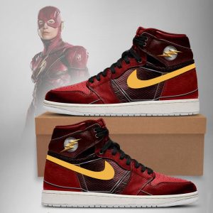 Kirklynnagency DC Justice League Flash AJ1 High Sneakers Shoes For Men And Women (1)