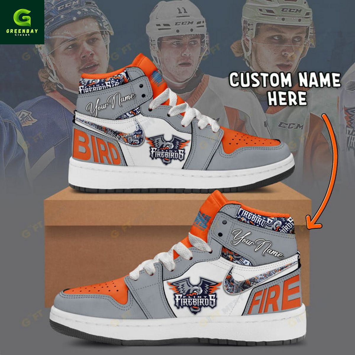 Kirklynnagency Flint Firebirds AJ1 High Sneakers Shoes For Men And Women (1)