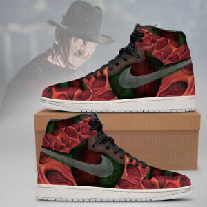 Kirklynnagency Freddy Krueger Halloween AJ1 High Sneakers Shoes For Men And Women (3)