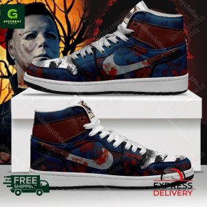 Kirklynnagency Michael Myers AJ1 High Sneakers Shoes For Men And Women (1)