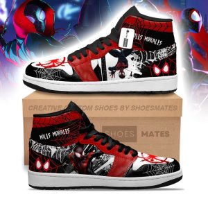Kirklynnagency Miles Morales AJ1 High Sneakers Shoes For Men And Women (1)