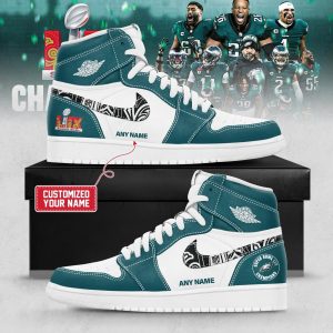 Kirklynnagency Philadelphia Eagles AJ1 High Sneakers Shoes For Men And Women (1)